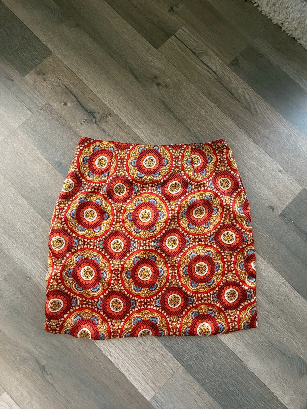 Nasty Gal Mod Patterned Skirt Silk Skirt Silk Miniskirt Size 2